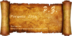 Porgesz Zita névjegykártya